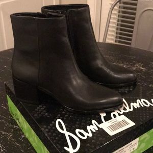 Sam Edelman Joey black leather booties